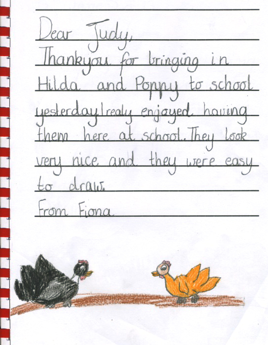 chicken thank you - Fiona