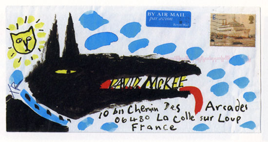 Illustrated envelope by Tony Ross