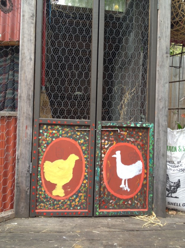 The boys then painted their favourite chickens in silhouette