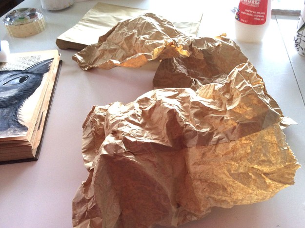 crumpled paper - ready to begin!