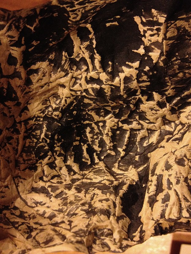 Indian ink on crumpled paper. A very satisfying process