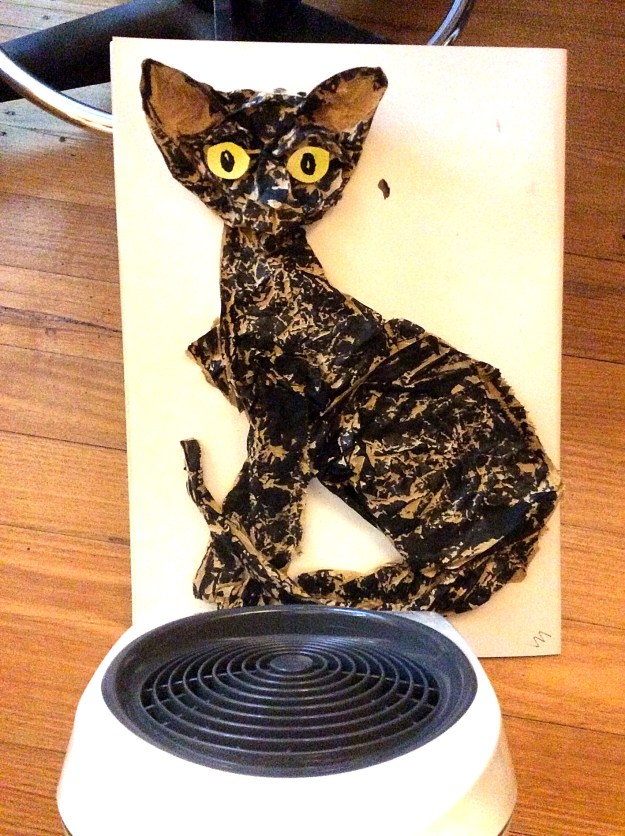 toasting by the fan heater