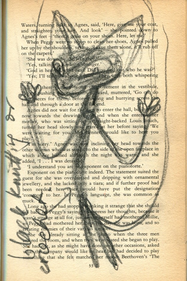 black yarn knitted or crocheted body? 