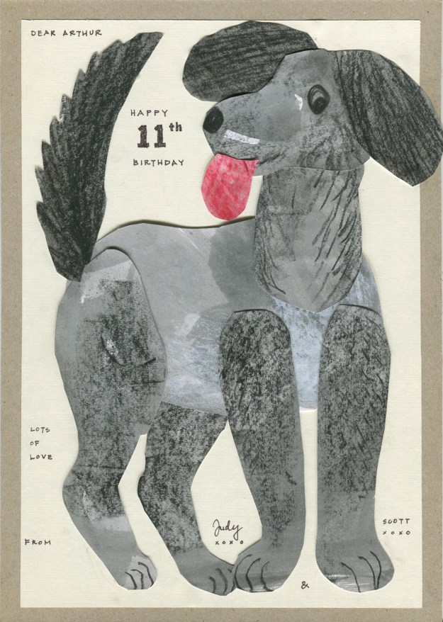 The front of the card. 