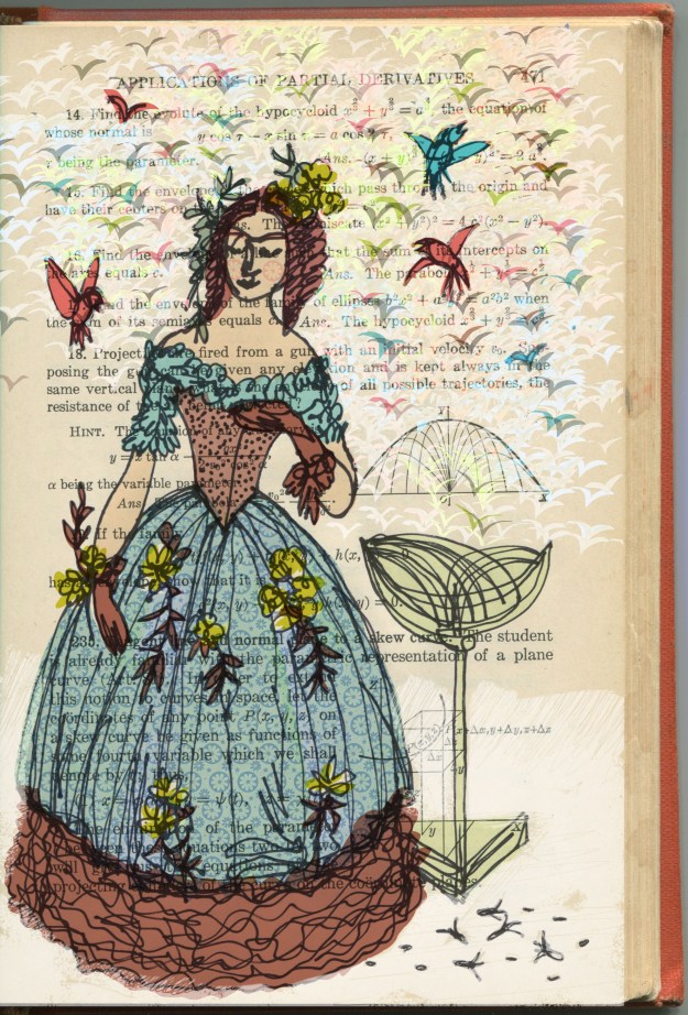 bird lover blue pattern skirt judywatsonart lores