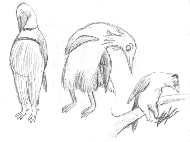 Galumphing bird doodle2 judywatsonart lores