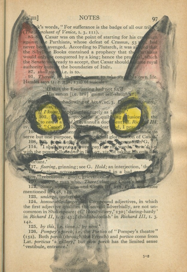 A Fleering Cat, painted in the bath